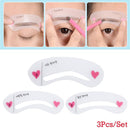 3 Styles Thrush Card Eyebrow Stencils Shaper Drawing Guide Eyebrow Shaper Kit