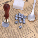 Retro Lily Pattern Rosewood Handle Sealing Wax Seal Stamps Post Decor(K02)