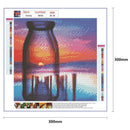 5D DIY Full Drill Diamond Painting Cross Stitch Kit (HG106 Bottle Scenery) Newly