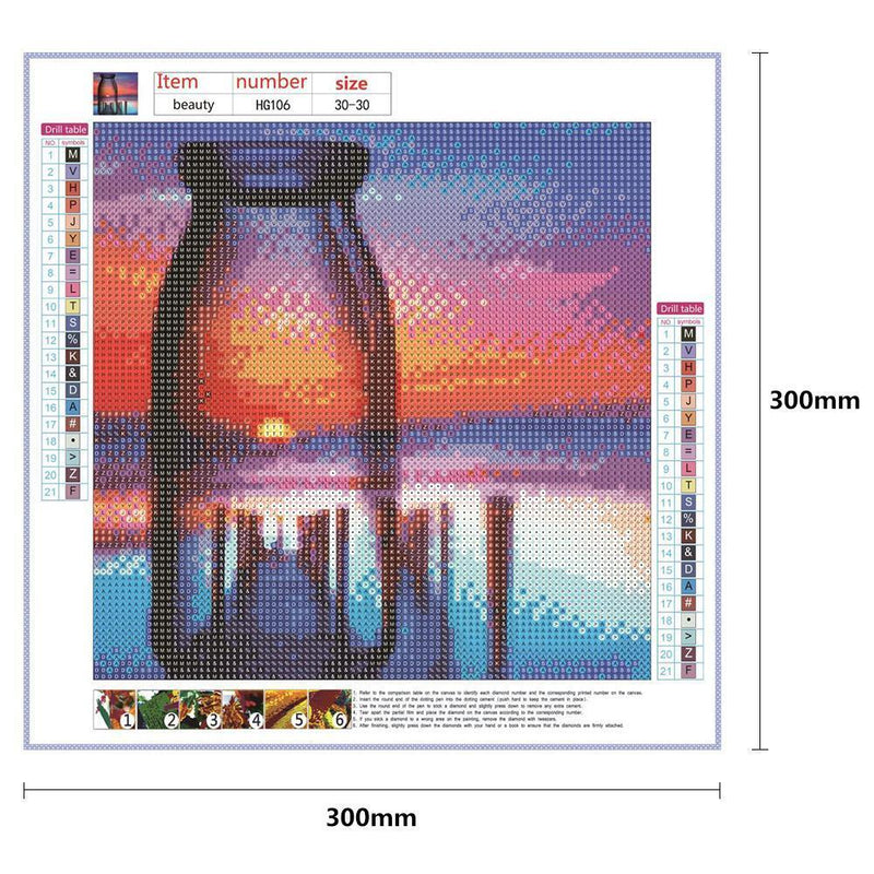5D DIY Full Drill Diamond Painting Cross Stitch Kit (HG106 Bottle Scenery) Newly