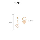 Gifts Personality Dangle Earrings Geometric Asymmetric Chain Love Earrings