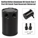 Baffled Billet Aluminum Oil Fishing Box 2 Port Oil Fishing Container Reservoir Universal
