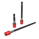 3pcs Batch Head Rod 1/4 Hex Shank Self-locking Magnetic Bit Extension Rods Newly