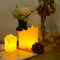 3Pcs Flameless Flickering Weeping LED Candles Pillar Battery Power Home Decor