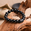 Obsidian Bracelet Dragon Phoenix Lovers Hand String Black Bead Wristbands