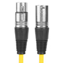 1.8m XLR 3Pin Cable Male to Female Shielded Microphone Wire Cord (Yellow) Newly
