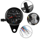 Universal LED Backlight Motorcycle Odometer KM/H Speedometer Gauge(Black) Newly