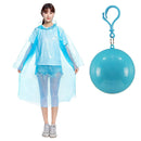 Disposable Poncho Hiking Trekking Compression Raincoat for Kids (Sky Blue)