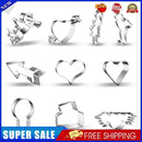 10pcs/set Stainless Steel Cookie Cutter Molds Valentine s Day DIY Baking Biscuit