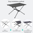 Foldable Camping Table-Fishing Aluminum Lightweight Folding Table (Khaki)
