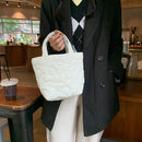 Women Contrast Color Shoulder Bag Lady Stitching Small Shopping Underarm Bag