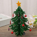 Exquisite Christmas Tree Wood Craft Small Landscaping Desk Home Festival Decor