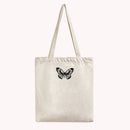 Retro Women Butterfly Print Canvas Shoulder Tote Bag Large Handbags (B)
