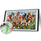 Animal Family Oil Paint By Numbers Kits Canvas DIY Picture Hand Painted Drawi