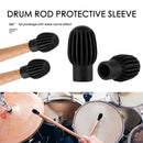 2x Silicone Drum Stick Sleeve Drumstick Practice Tips Mute Damper (Black) Newly
