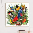 Diamond Full Drawing DIY Drill Round Rhinestone Birds Gathering 5D Painting K
