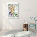 5D DIY Special Shaped Diamond Painting Flower Goddess Poster Picture Set