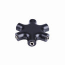 3.5mm Earphone Headphone Audio Splitter 1 Male to 5 Female Adapter (Black)