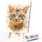 Cat Oil Paint By Numbers DIY Handpainted on Canvas Wall Art Picture Crafts