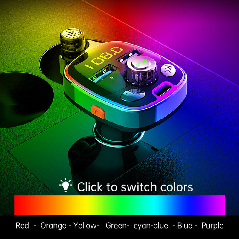 Bluetooth-Compatible USB2.0 Car MP3 Phone USB Charger Flash Disk TF Card Player