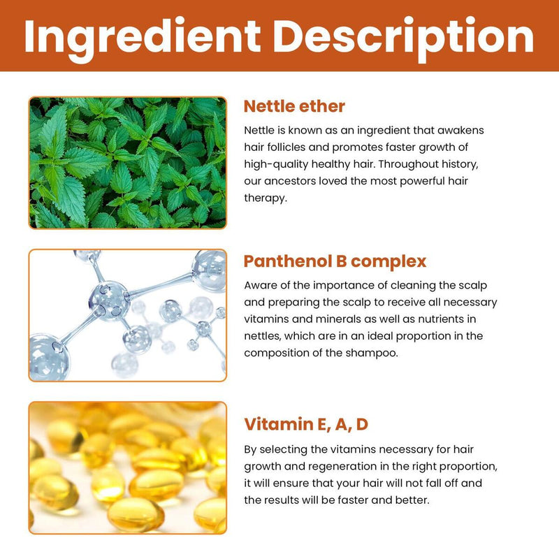 Instant Hair Regrowth Shampoo Hair loss Prevention Shampoo Anti Hairs Loss{