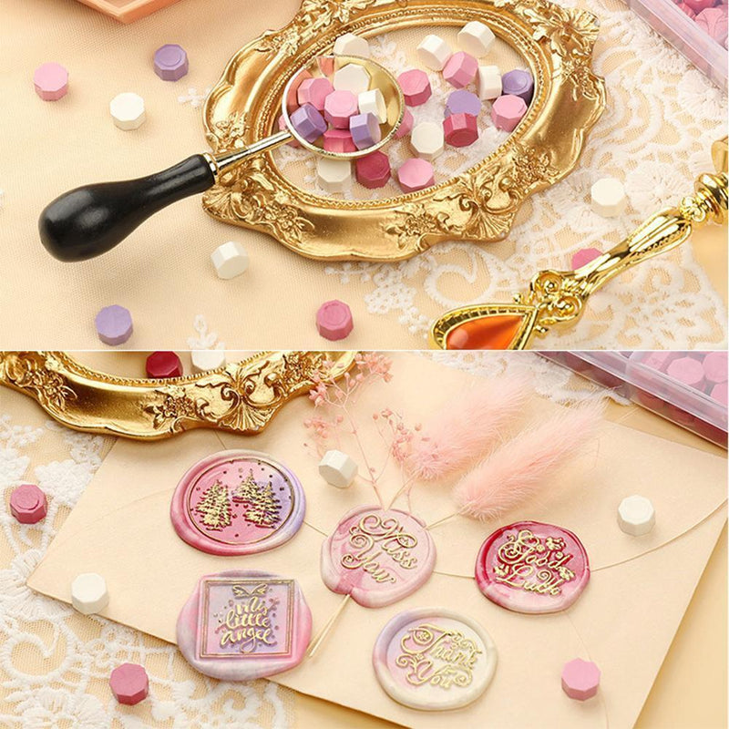 100pcs Octagon Sealing Wax Beads Envelope Seal Stamp Wax Tablet Pill (6pcs)