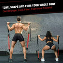 Portable Pilates Bar Kit Resistance Band Exercise Stick Yoga Home Drawbar P2G7