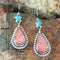Wedding Jewelry Boho Women Turquoise Earrings Dangle Ear Stud Hook  Tibetan