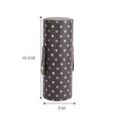 PU Leather Stars Printing Cosmetic Storage Cup Makeup Brushes Cylindrical Case