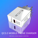 US EU Plug QC 3.0 USB Charger Square Quick Charge Wall Phone Charging Adapter