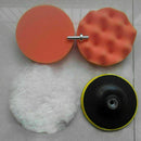 6pcs 3" 75mm polishing buffer pad set+drill adapter polish G4C4 Q2V9 E7H6 E3E5