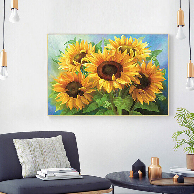 Oil Paint By Numbers Sunflowers Coloring Picture Drawing L483