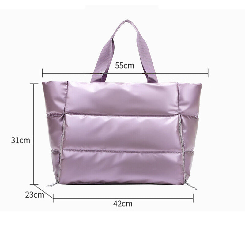Dry-Wet Separation Yoga Handbag Large Capacity Multifunctional Bag (Purple)