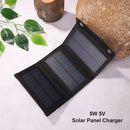 5W 5V Cellphone Solar Charger Panel Outdoor Camping Hike Folding USB Power