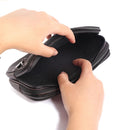 Fashion Men Solid Color Belt Wallet Casual Male Mini Cowhide Leather Fanny Pa