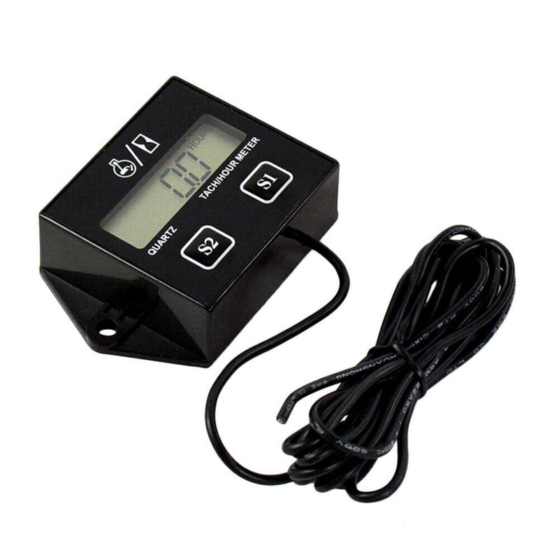 Waterproof Digital Tachometer Tach Hour Meter Motor ATV Engine Inductive Gauge