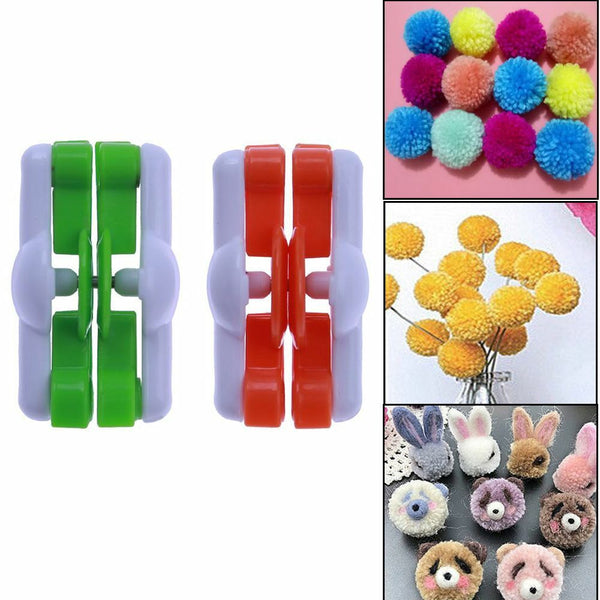 Yarn Needle Craft Hand Kits Pompom Maker Fluff Ball Wool Knitting Weaver Tool