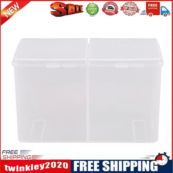 Cleaning Cotton Storage Box Swab Pad Nail Art Compartment Container (White)