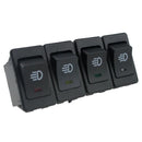 12V 35A 4 Pin Fog Light Rocker Switch with LED for Car Truck Dash (4 Color)