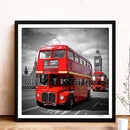 Round Drill Diamond Painting Double-Decker Bus Diamond Embroidery for Wall Gift