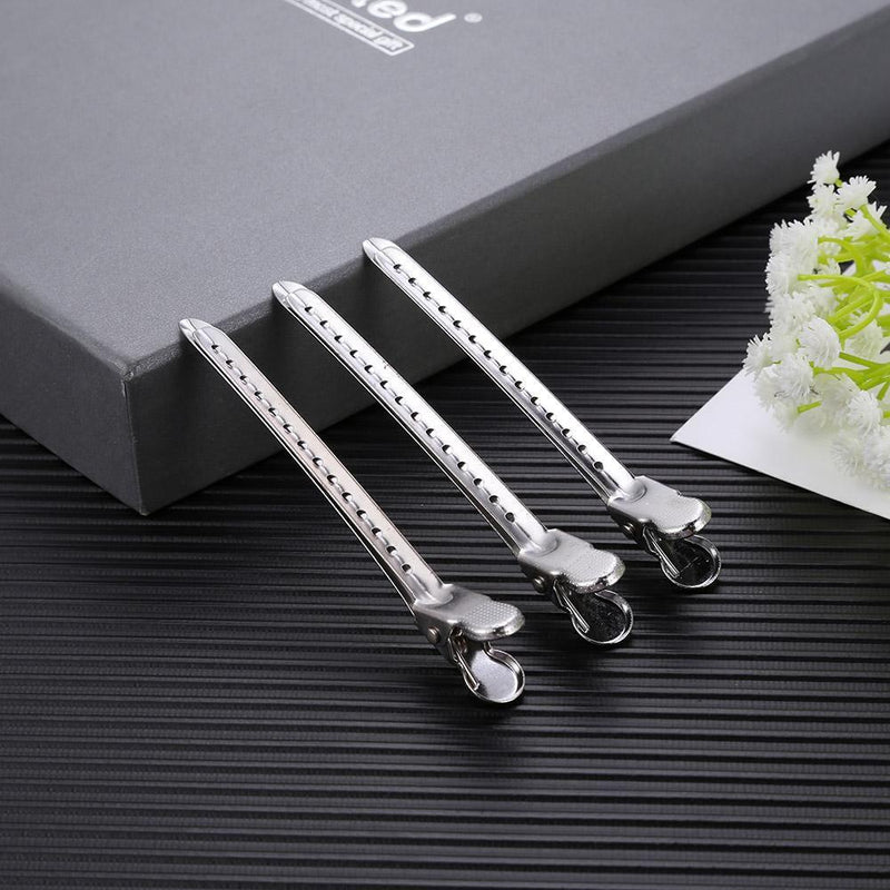 10pcs Hairdressing Duck Mouth Hair Clips Positioning Hairpins (Round Head) Newly