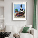 5D DIY Full Round Drill Diamond Painting Kit Lighthouse Wall Art Craft Gifts