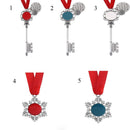 Door Key Snowflake Ribbon Magic Key Ornaments Santa Claus Christmas Keychain