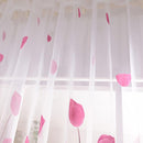 Tulip Printed Tulle Voile Door Window Curtain Sheer Drape Panel 200 x 100CM