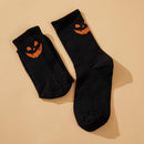 Unisex Funny Socks Autumn And Winter Women Pumpkin Halloween Stockings 8 Pairs,