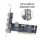 4 Ports USB PCI Controller Cards 480Mb/s PCI to USB 2.0 Expansion Card Newly