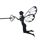 Iron Metal Fairy Silhouette Artwork for Wall Decor Garden Home Decor (A) Newly