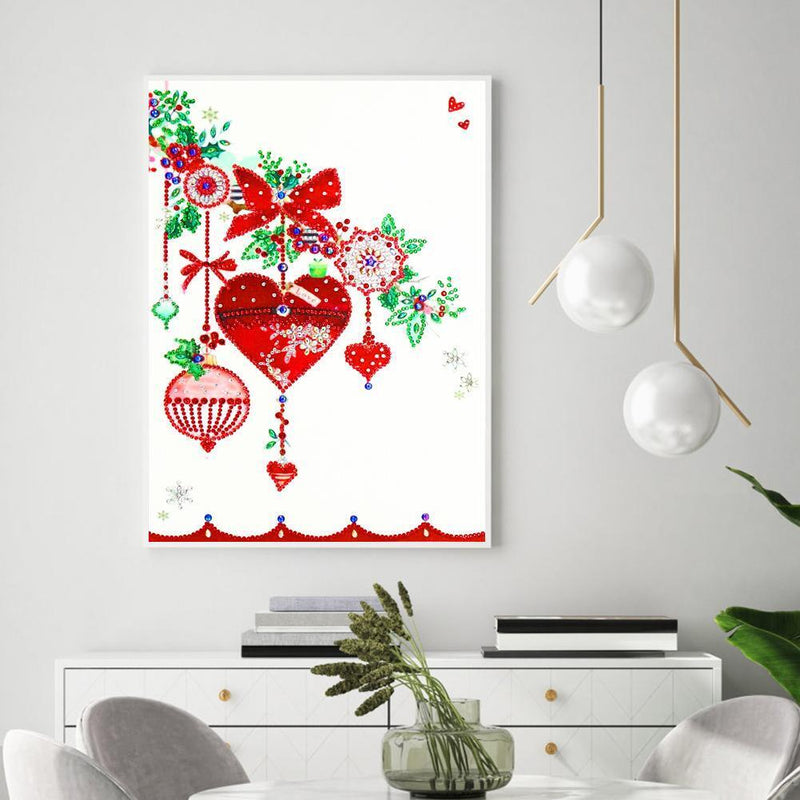 5D DIY Special Shaped Diamond Painting Heart Cross Stitch Kit Home Bedroom Decor