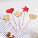 Birthday Party Decor Heart Flags Cup Cake Decoration Cake Insert Cake Topper