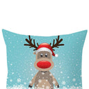 Christmas Elk Linen Pillow Case 45x45cm Decorative Cushion Sofa Cover Home Decor